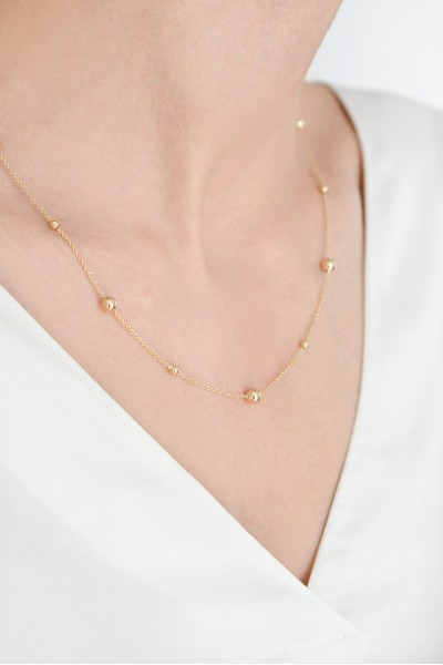 Κολιέ Χρυσό 14Κ Bead It Shine 5662