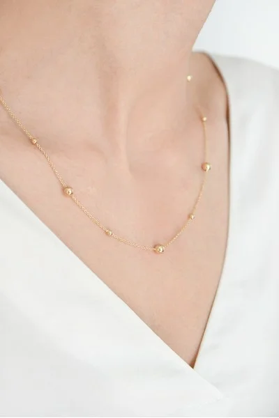 Κολιέ Χρυσό 14Κ Bead It Shine 5662