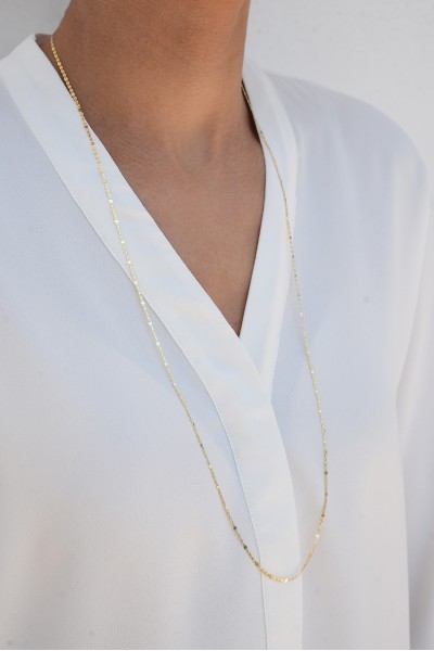 Κολιέ Χρυσό 14Κ Iris Long Mix