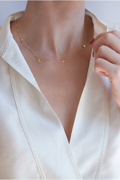 Κολιέ Χρυσό 14Κ SeeK for Gold Multi Dots