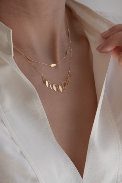 Κολιέ Χρυσό 14Κ SeeK for Gold Shiny Ovals