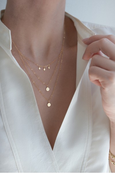 Κολιέ Χρυσό 14Κ SeeK for Gold Triple Boho Eye