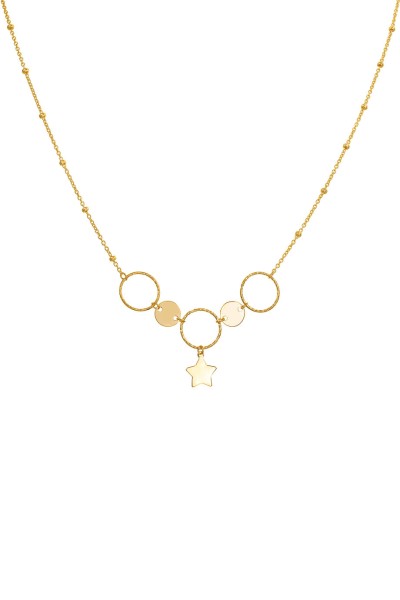 Κολιέ Χρυσό 14Κ SeeK for Gold Star Mix