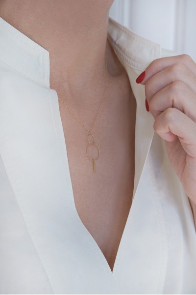 Κολιέ Χρυσό 14Κ SeeK for Gold Circle Line