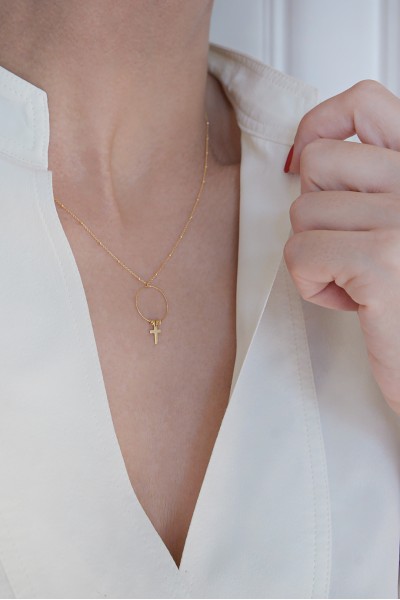 Κολιέ Χρυσό 14Κ SeeK for Gold Chic Cross