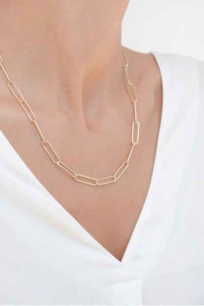 Κολιέ Χρυσό 14Κ Blogger Style Long Elite 5890