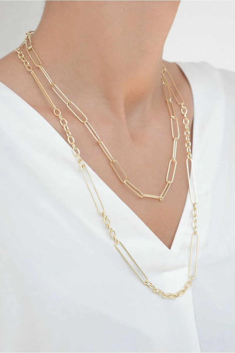 Κολιέ Χρυσό 14Κ Blogger Style Long Elite 5890 50cm