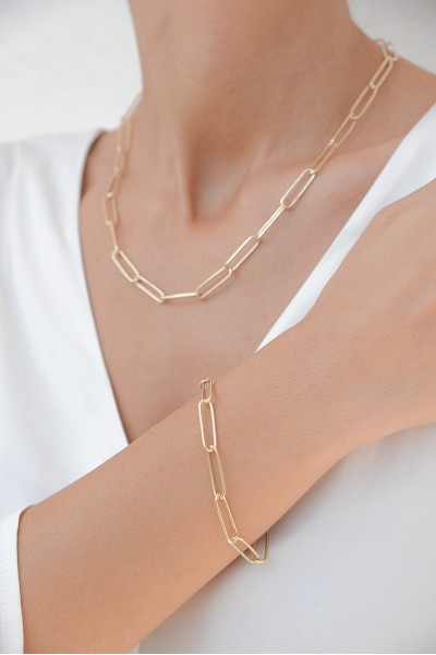 Κολιέ Χρυσό 14Κ Blogger Style Long Elite 5890 50cm