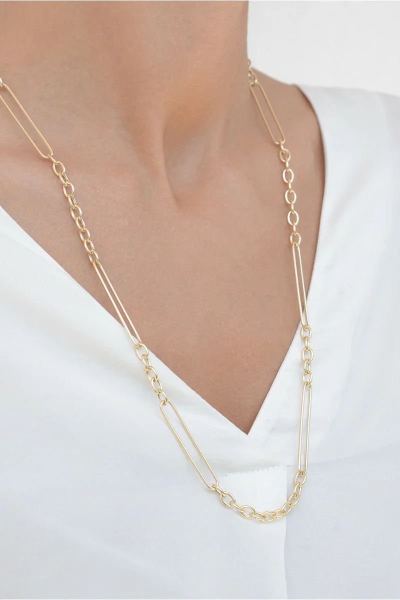 Κολιέ Χρυσό 14Κ Blogger Style XLong Elite 5891