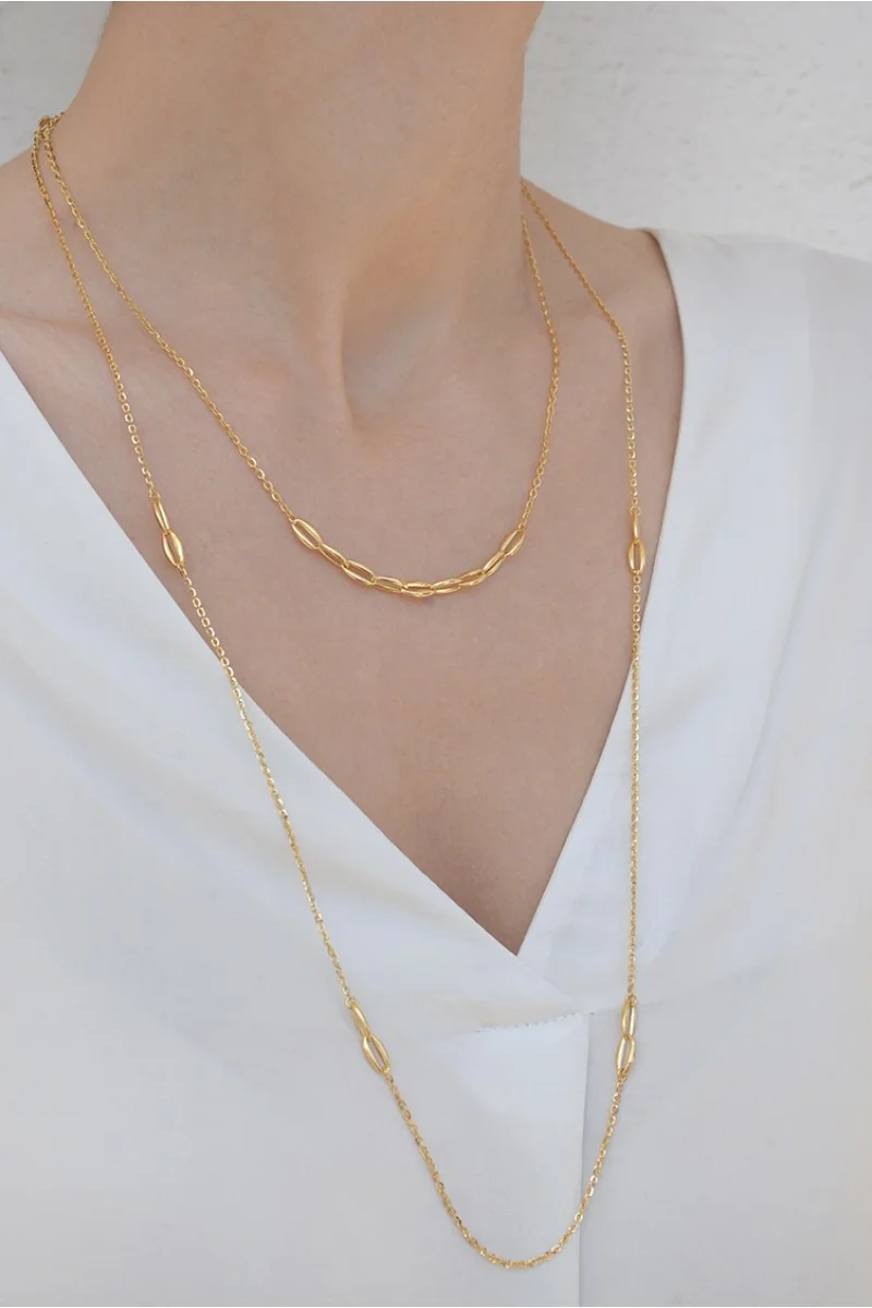 Κολιέ Χρυσό 14Κ Fashion Oval