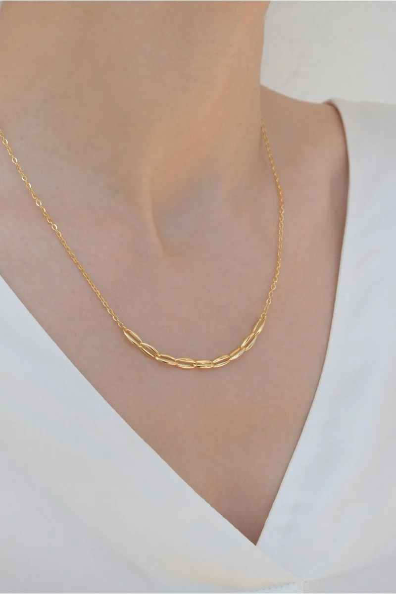Κολιέ Χρυσό 14Κ Fashion Oval