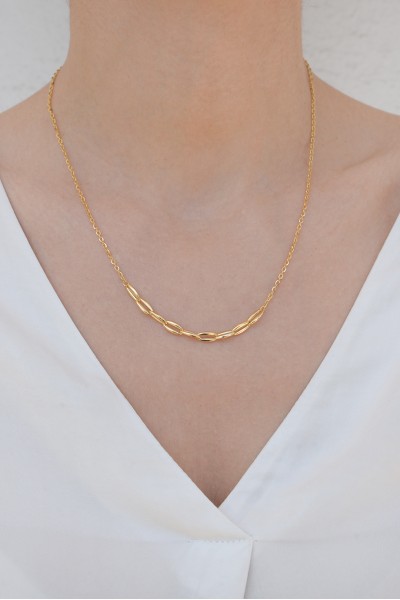 Κολιέ Χρυσό 14Κ Fashion Oval