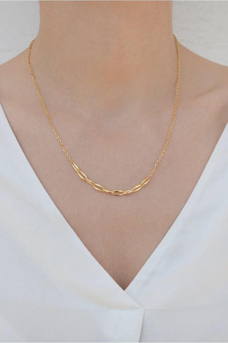Κολιέ Χρυσό 14Κ Fashion Oval