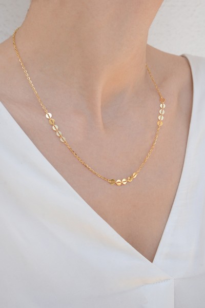 Κολιέ Χρυσό 14Κ Fashion Circles