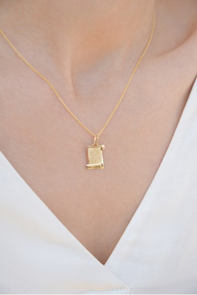 Φυλαχτό Κωνσταντινάτο Χρυσό 14Κ Πάπυρος