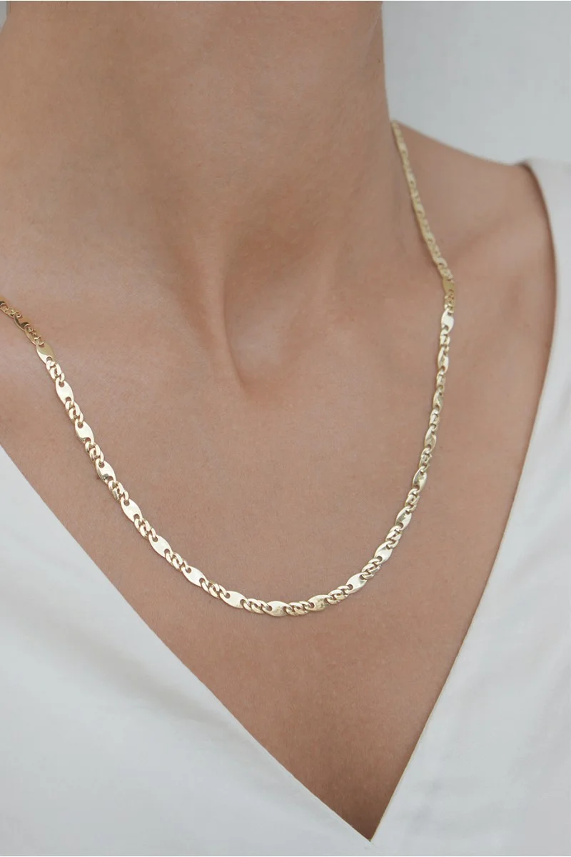 Κολιέ Χρυσό 14Κ Shiny Blogger Style 6393 55cm