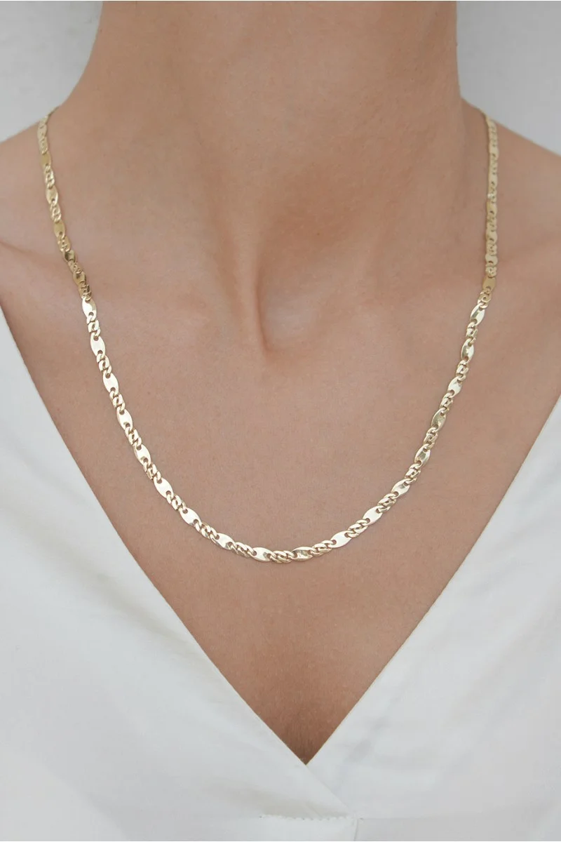 Κολιέ Χρυσό 14Κ Shiny Blogger Style 6393 55cm
