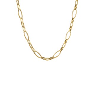 Κολιέ Χρυσό 14Κ Oval Blogger Style 6454