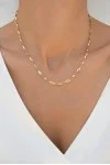 Κολιέ Χρυσό 14Κ Oval Blogger Style 6454