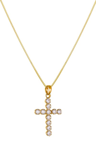 Κρεμαστό Χρυσό 14Κ Σταυρός Cute Πετράτος 6606