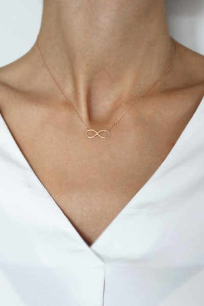 Κολιέ Ροζ Χρυσό 14Κ Infinity