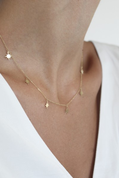 Κολιέ Χρυσό 14Κ SeeK for Gold Star Blossom