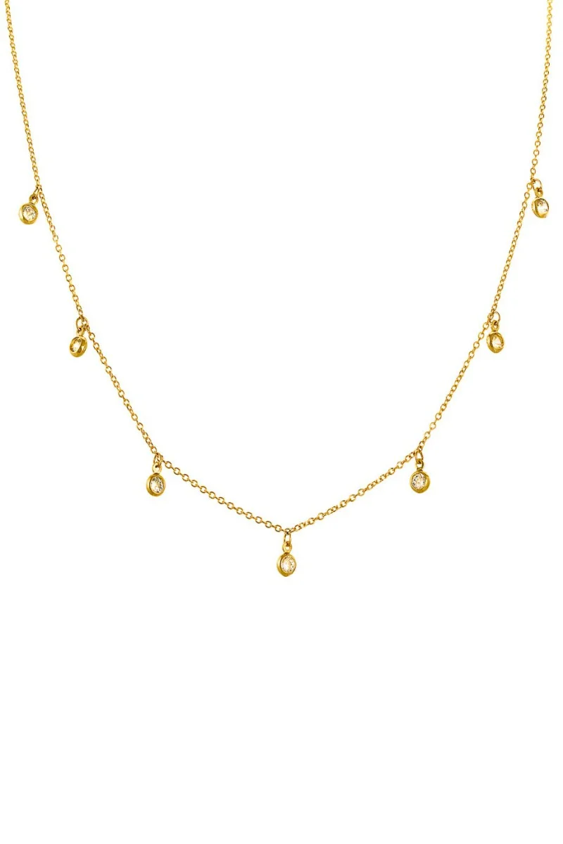 Κολιέ Lumière Χρυσό 14Κ SeeK for Gold Bling Drops