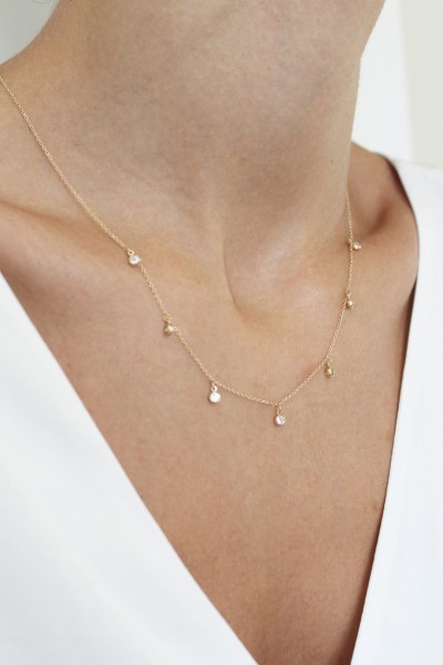 Κολιέ Χρυσό 14Κ SeeK for Gold Bling Drops