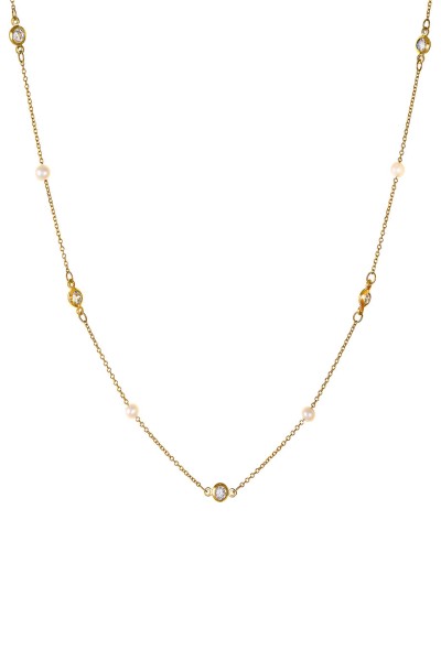 Κολιέ Χρυσό 14Κ Pearl Dots