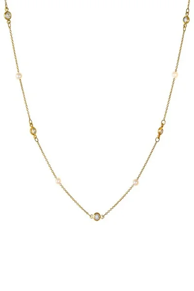 Κολιέ Χρυσό 14Κ Pearl Dots