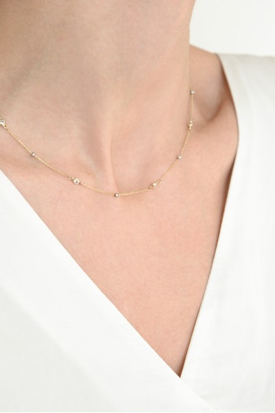 Κολιέ Χρυσό 14Κ Dots Mix