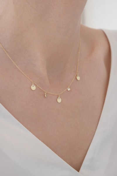 Κολιέ Χρυσό 14Κ Shiny Dots 6192