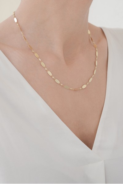 Κολιέ Χρυσό 14Κ SeeK for Gold Ovals Elite