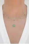 Κολιέ Lumière Χρυσό 14Κ Green Drops