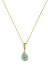 Κολιέ Χρυσό 14Κ Blue Evil Eye