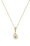 Κολιέ Χρυσό 14Κ White Evil Eye