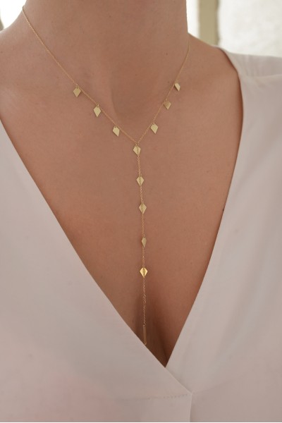 Κολιέ Χρυσό 14Κ Aztec Drops