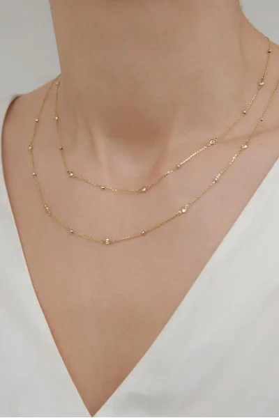 Κολιέ Χρυσό 14Κ Dots Mix
