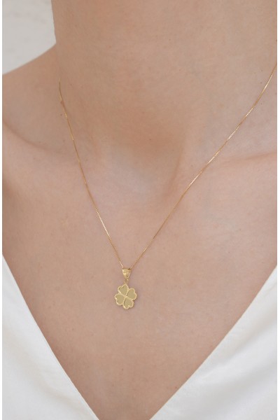 Κρεμαστό Χρυσό 14Κ Shiny Clover