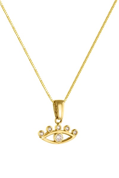 Κρεμαστό Χρυσό 14Κ Μάτι Βλεφαρίδα