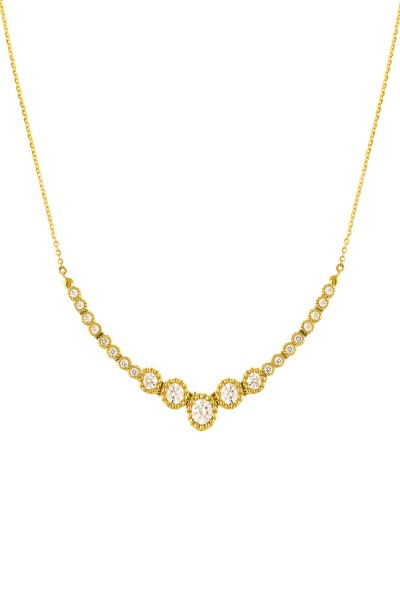 Κολιέ Χρυσό 14Κ Ριβιέρα Wavy Dots