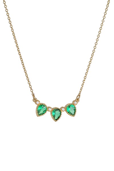 Κολιέ Χρυσό 14Κ Green Glam Line