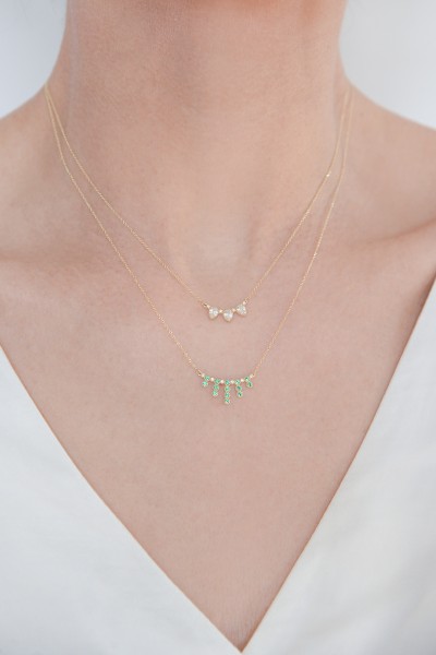 Κολιέ Χρυσό 14Κ Green Line