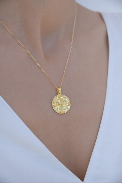 Κρεμαστό Κωνσταντινάτο Χρυσό 14Κ Elite XL 22mm