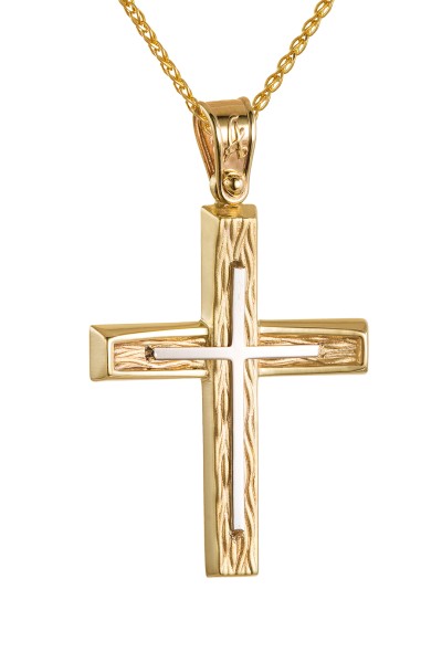 Σταυρός Βάπτισης Χρυσός 14Κ Ματ 4393