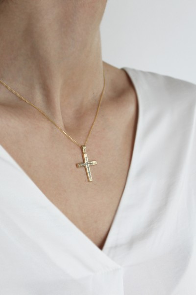 Σταυρός Βάπτισης Χρυσός 14Κ Ματ 4393