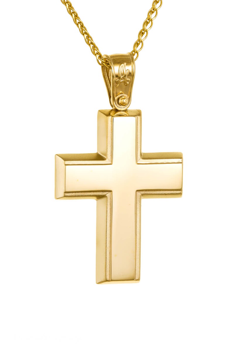 Σταυρός Βάπτισης Χρυσός 14Κ Λουστρέ 5308