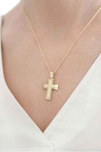 Σταυρός Βάπτισης Χρυσός 14Κ Απλός 5590