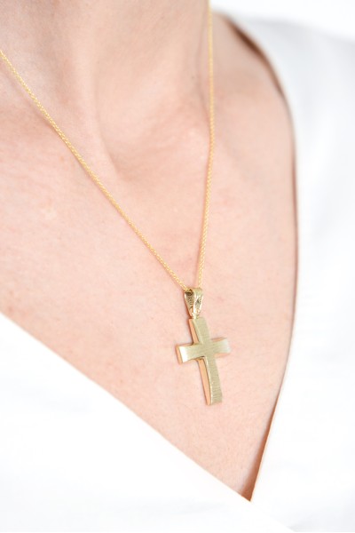 Σταυρός Βάπτισης Χρυσός 14Κ Ζαγρέ 5597