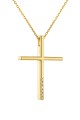Σετ Σταυρός με Αλυσίδα Χρυσός 14Κ Minimal 6247